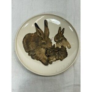Vintage Goebel Mothers Series 1975 Granny Core Easter Plate Bunny Rabbits
